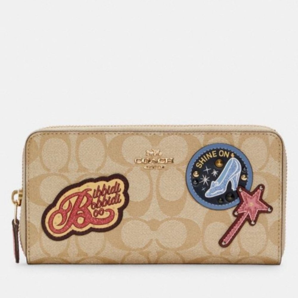Coach Signature Disney Cinderella Accordion Zip